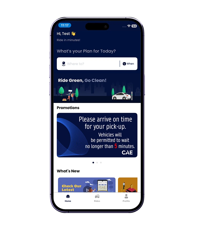 ECFT Emirates user app interface