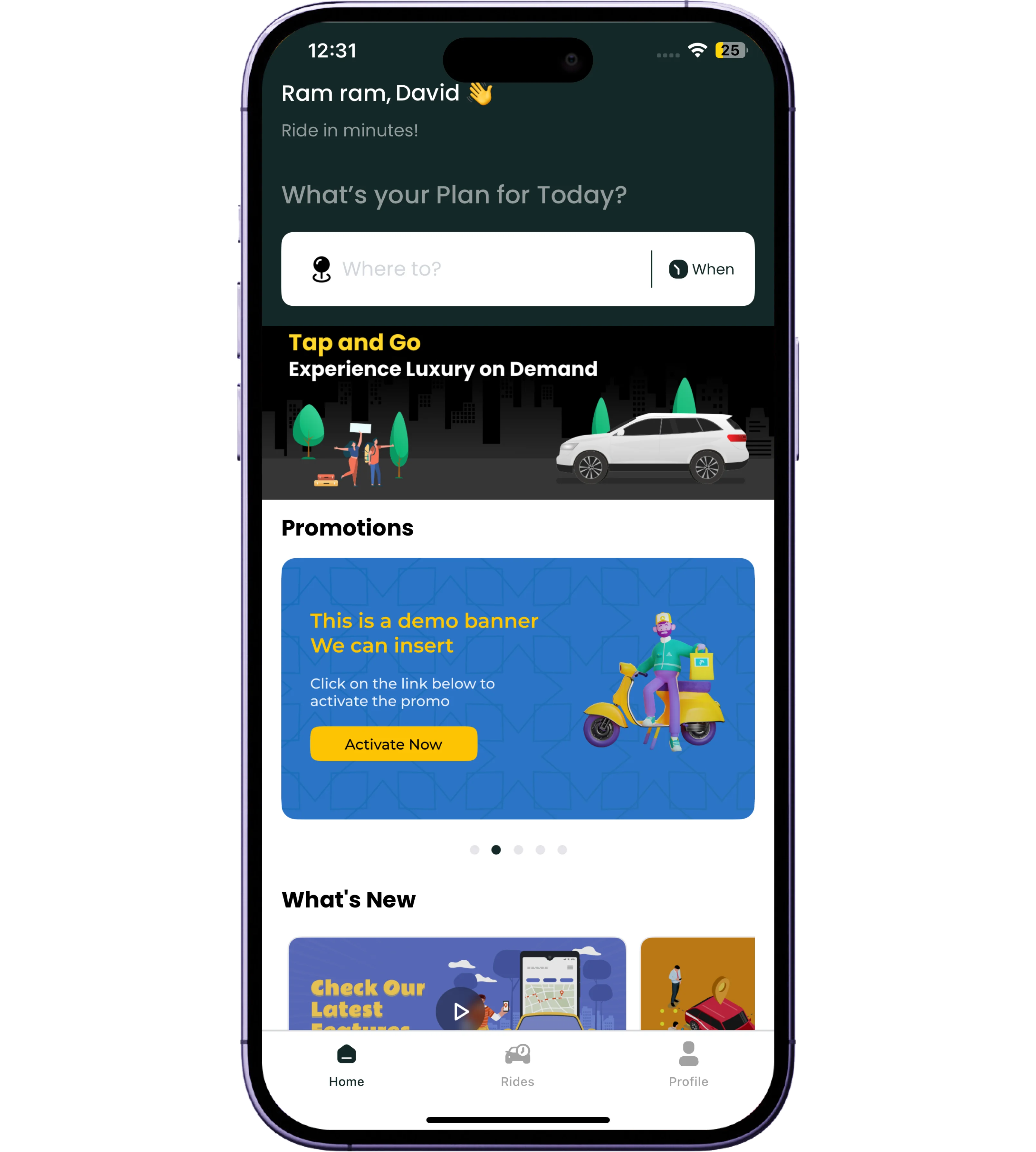 Primekar customer app interface