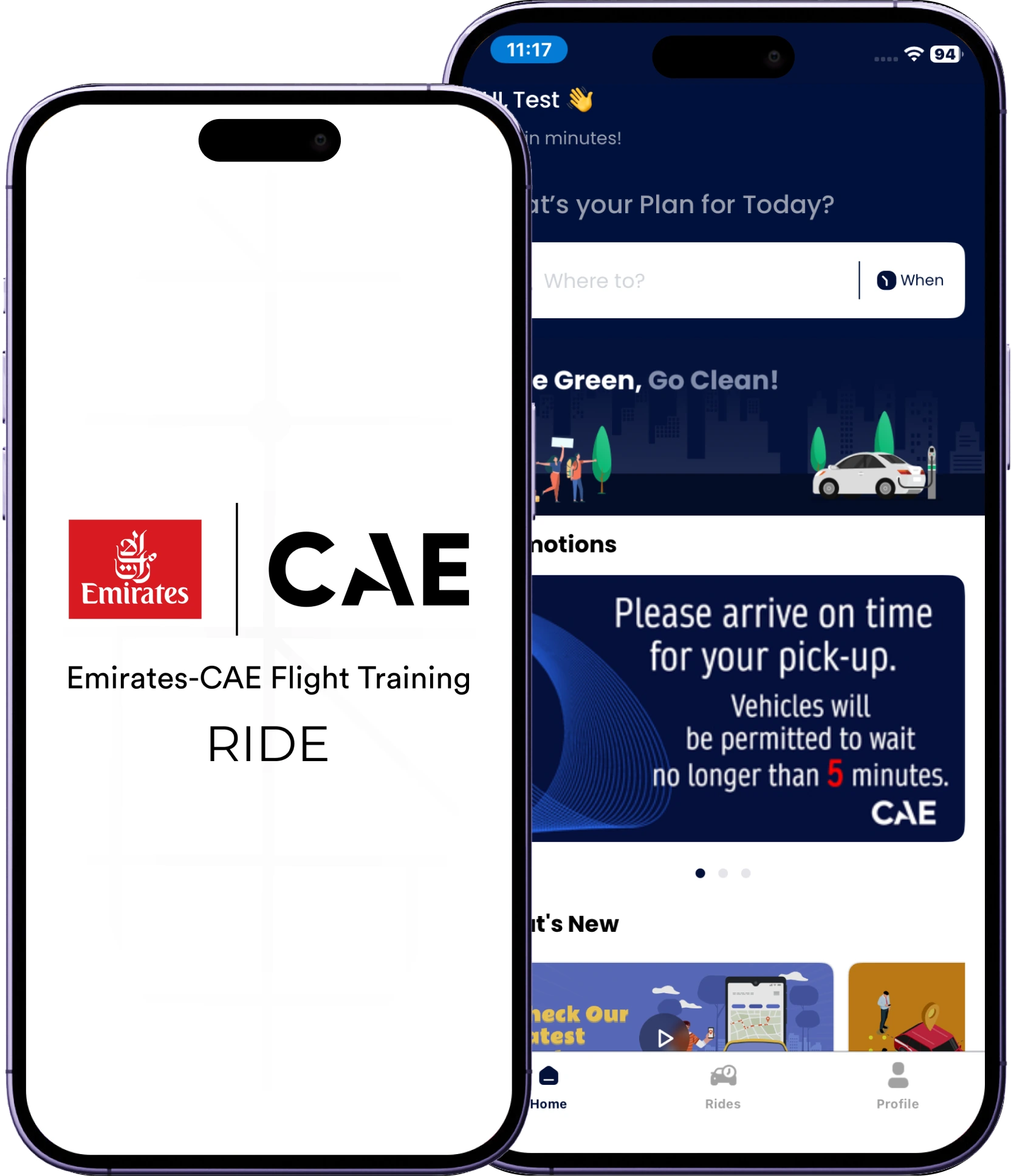 ECFT Emirates pilot app interface