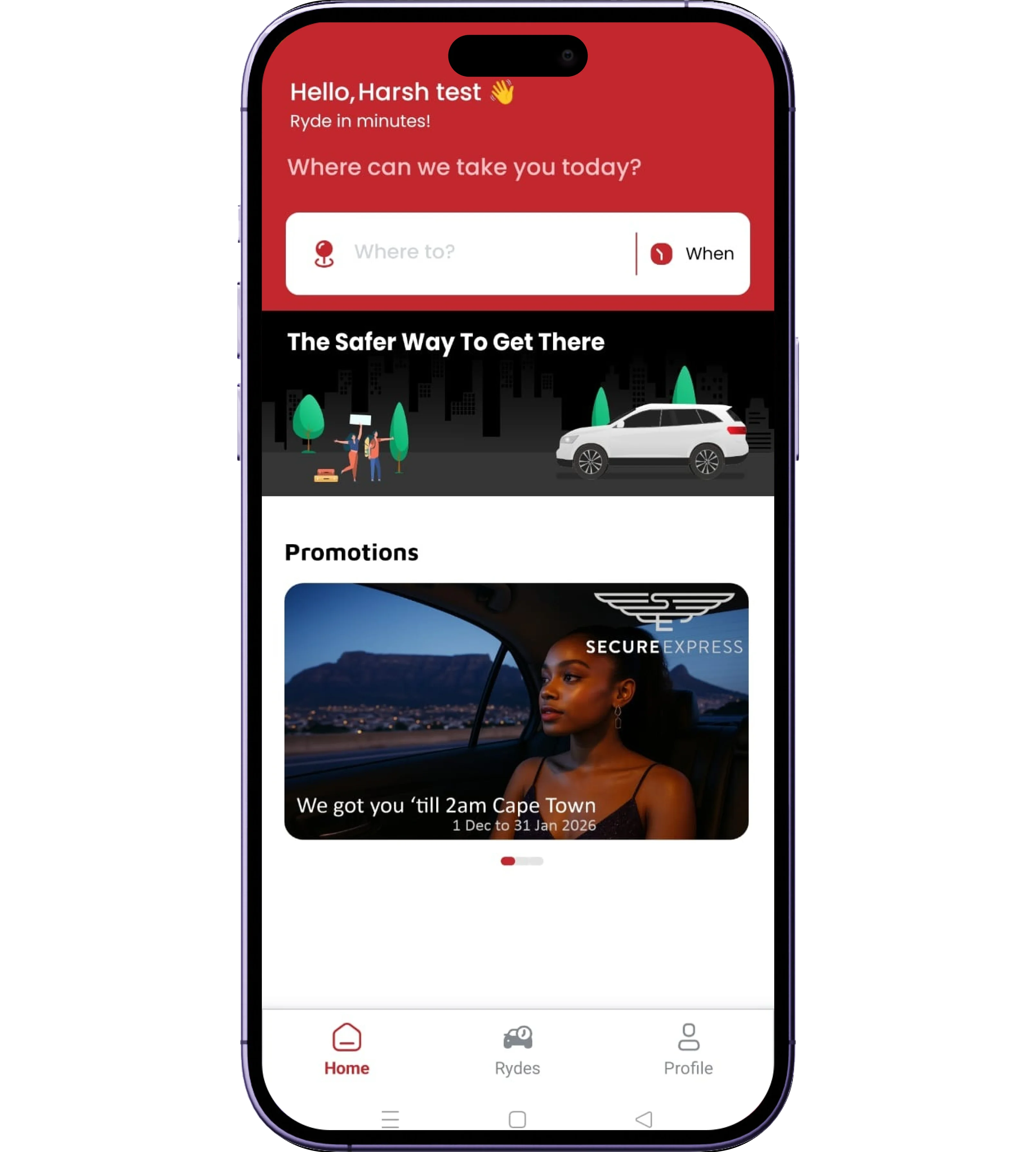 Secure Express customer app