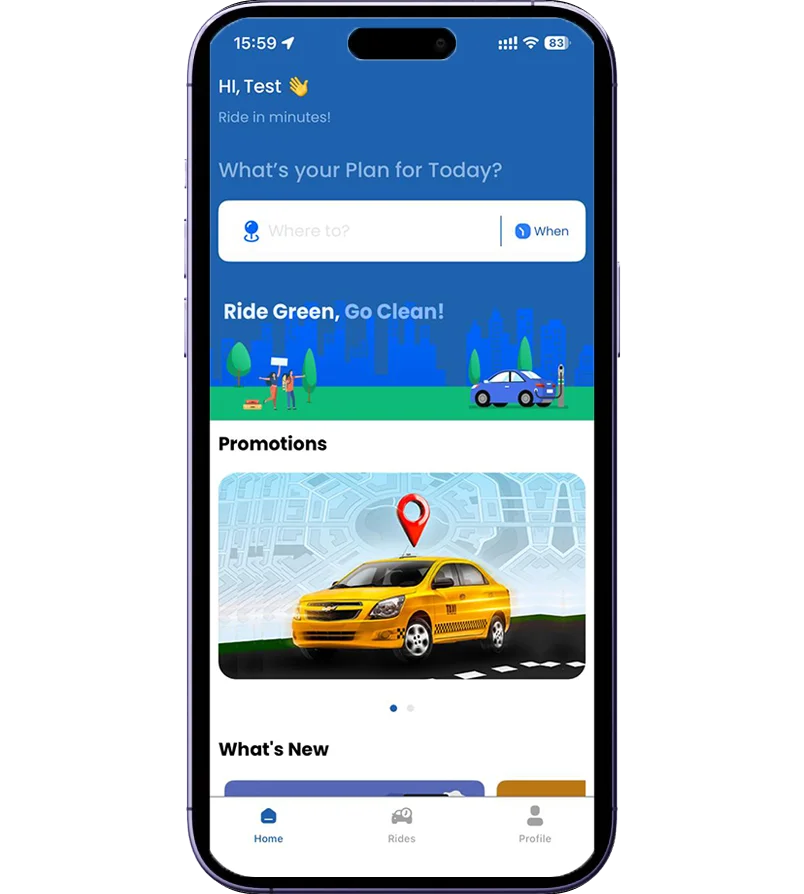 Sunflex Ride customer app