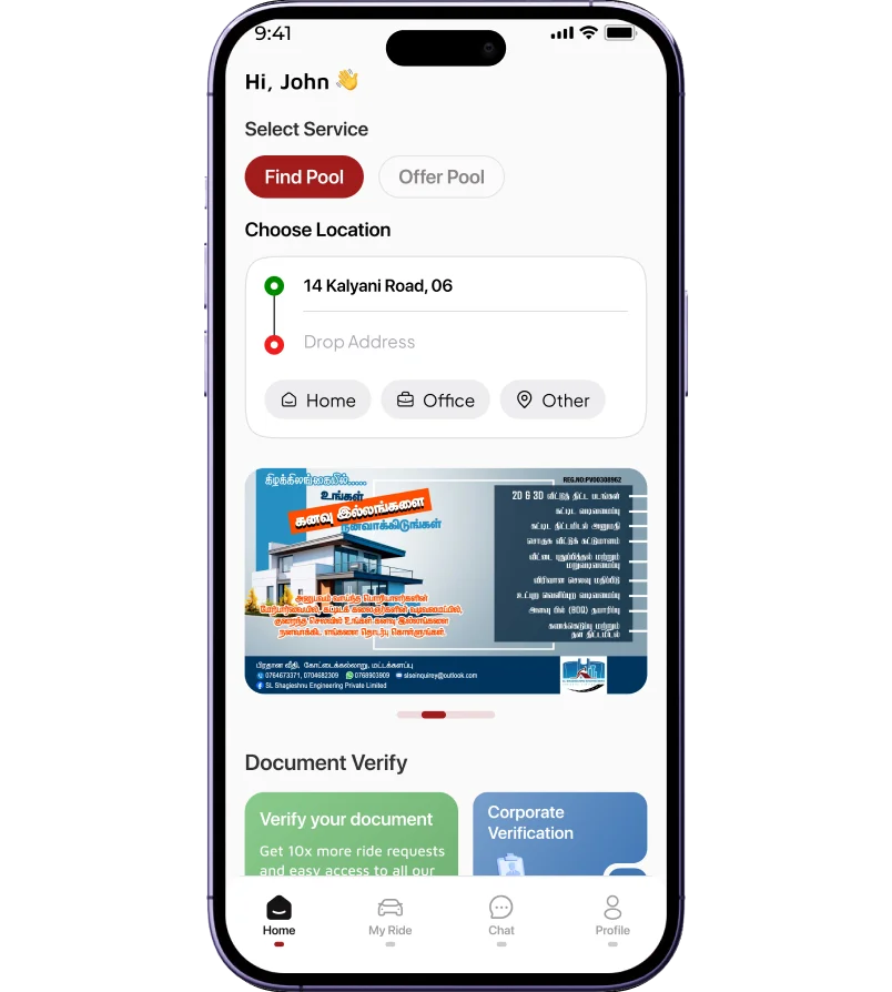 MM TourPool customer app interface